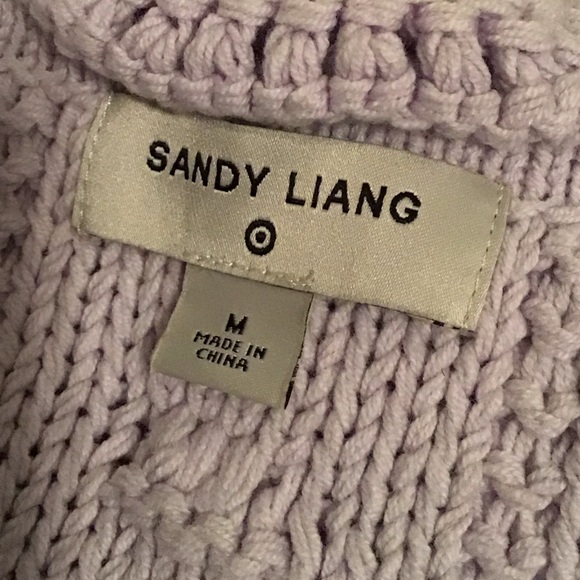 Sandy Liang x Target Lavendar Crocheted Collared Sweater - Picture 4 of 7